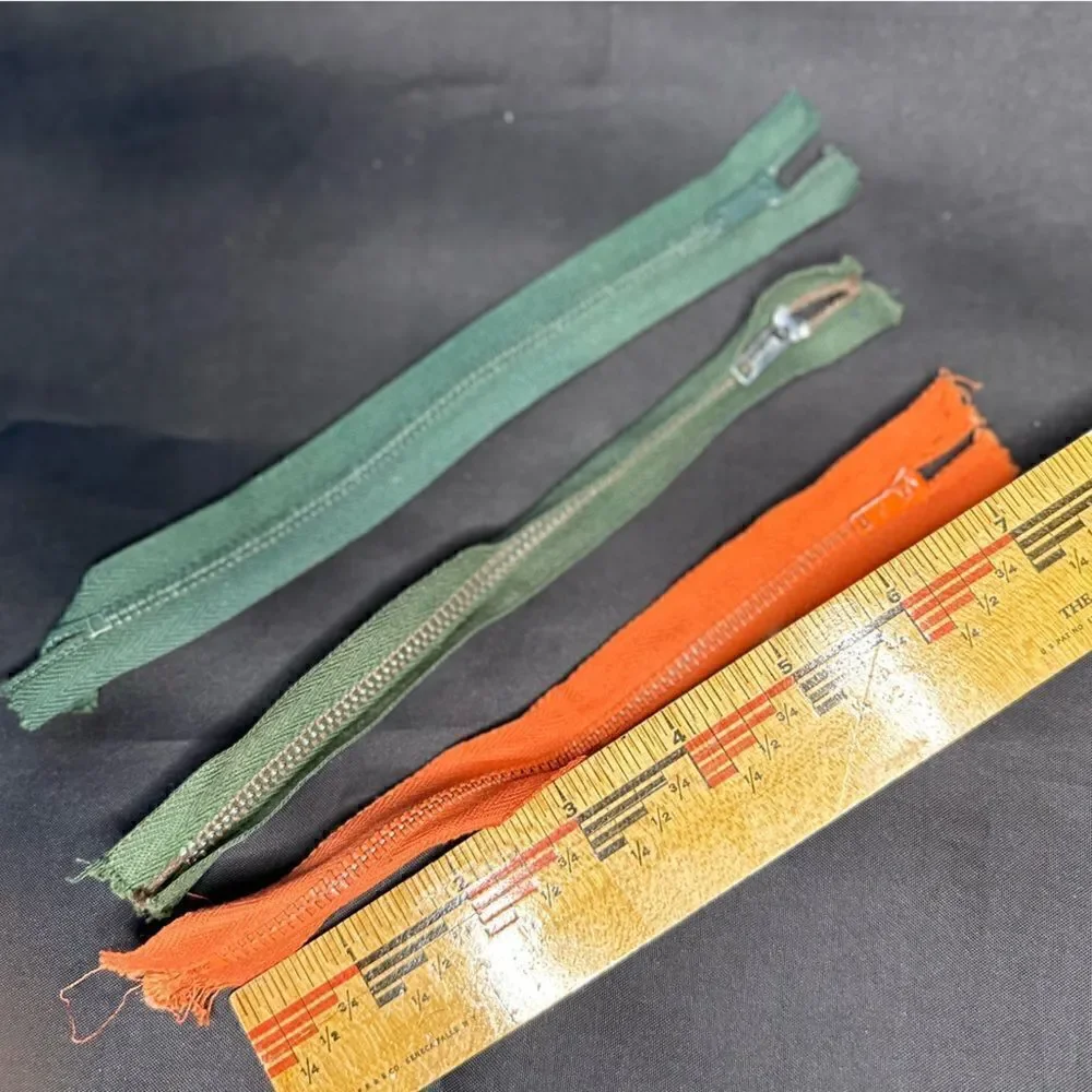 Vintage Selection of various colored Zips for Dressmaking/Tayloring